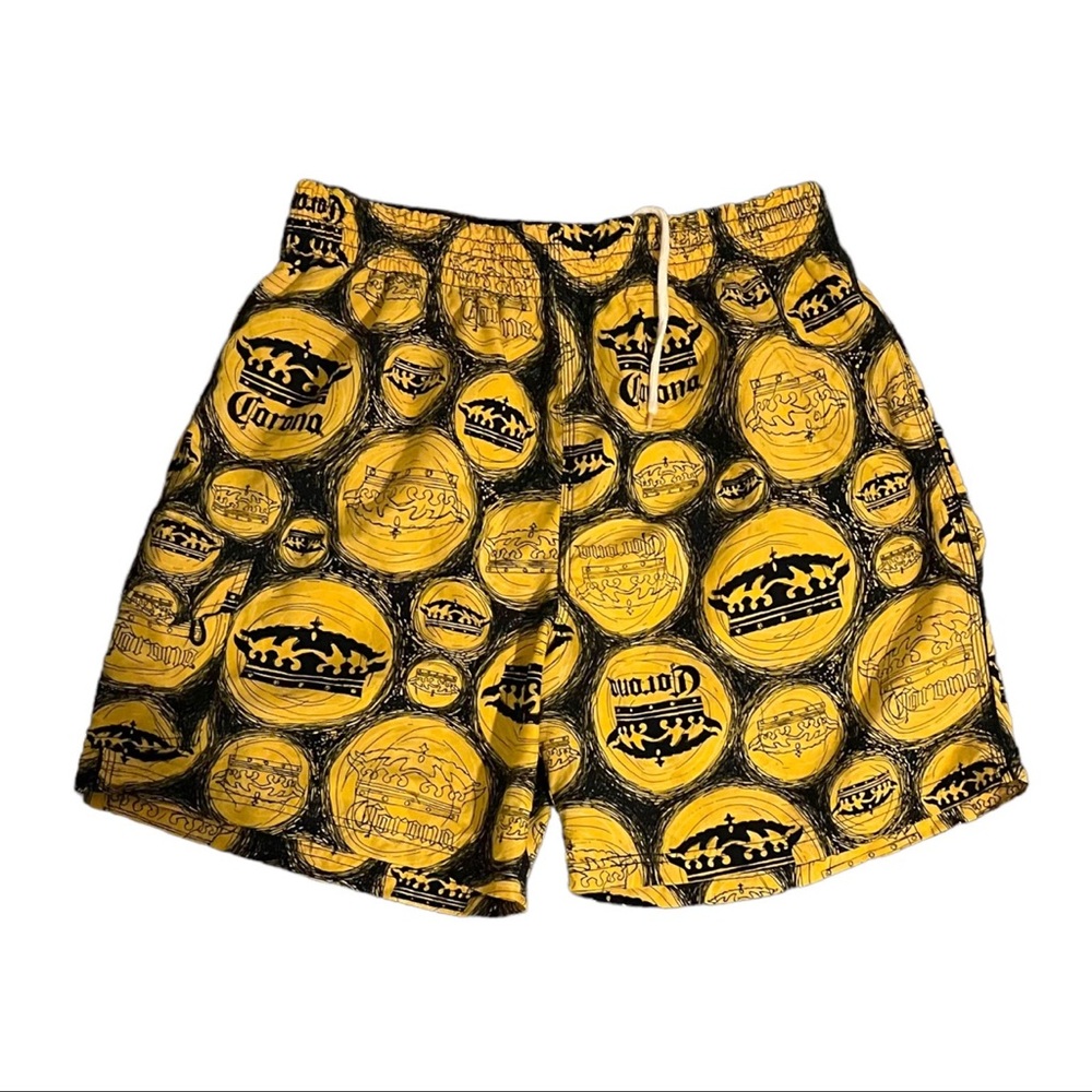 Mens L Corona Beer Swim Trunks Shorts
